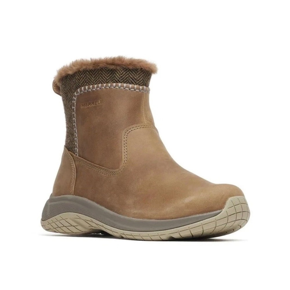 Merrell Encore Ice 5 Mid Zip Otter Brown Suede Winter Boots J005998 Womens 6
